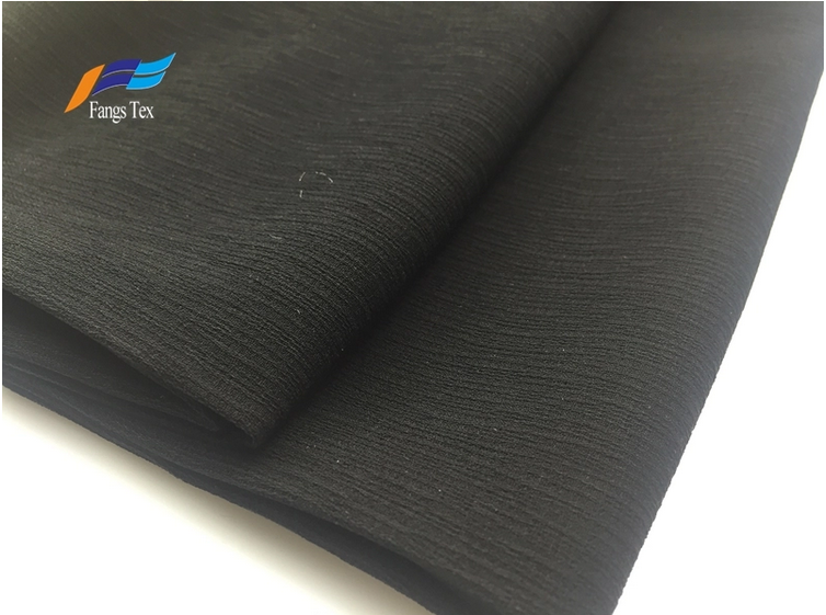 Breathabe Cheap 100% Polyester Bark Crepe Light Fabric
