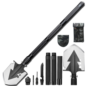 Multifunctional Heavy Duty Alloy Steel Tactical Camping Shovel for Survival, Hiking, and Hunting