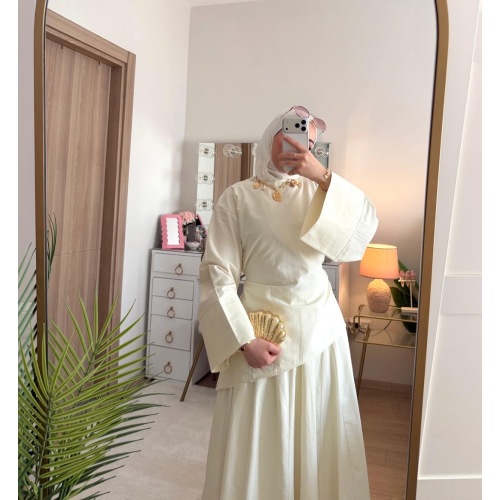 ست تاپ و دامن ماکسی آستین زنگ دار