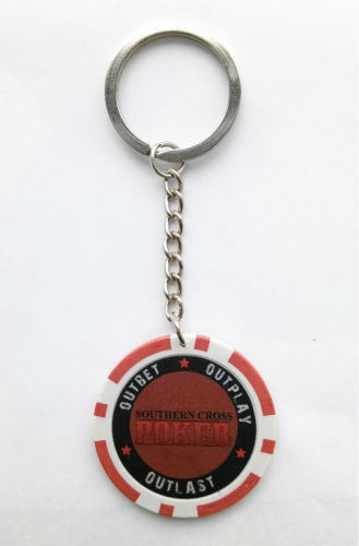 custom printing casino chip keychain