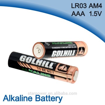 High Power Am4 lr03 alkaline 1.5v battery aaa