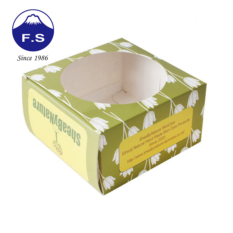 Recyclable Round Window Gift Box For Soap Packaging