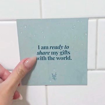 Self Love Shower Affirmation Positive Cards Set