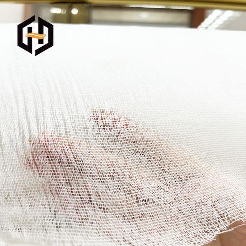 Polyester backing mesh greige fabric for table cloth