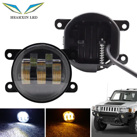 HearxinLED 3.5 Inch LED Fog Lights 50W Dual Color for Offroad 4X4 Vehicles