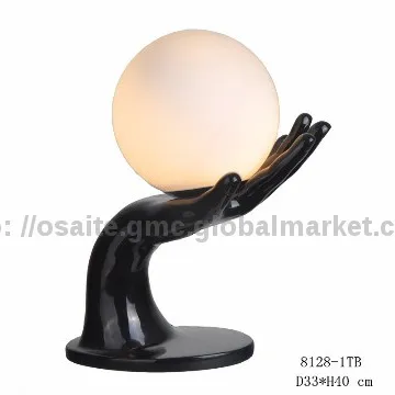 newest table lamp chrome black resin table lamp