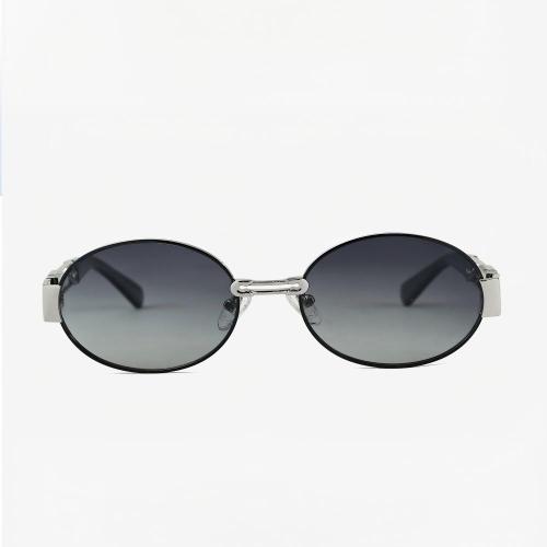 Oval Metal Safety Pin Temple TAC Polarized Sunglasses