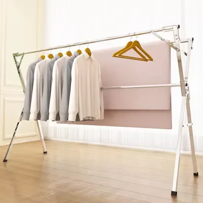 Foldable Clothes Hanger for Air Drying and Towel Rack