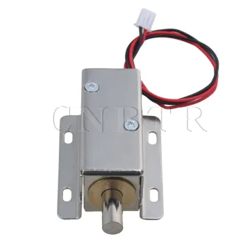 CNBTR Silver DC24V 0.6A 10mm Stroke TFS-A21 Cabinet Door Electric Lock Assembly Solenoid Round Head Latch