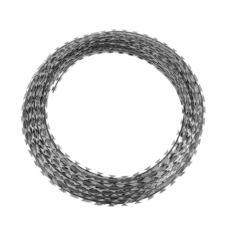 Hot dipped galvanized razor barbed wire per roll