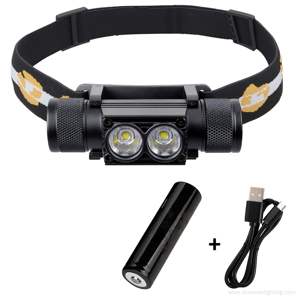 Detachable dual LED USB Motion Sensor Headlamp Flashlight