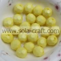 Natural Wholesale 4mm Gumball Plastic DIY Loose Faceted Round Gemstone Beads Yellow Color