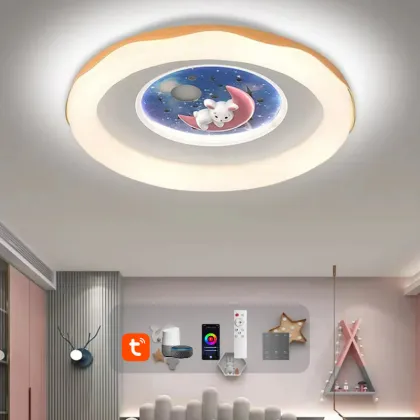 Smart Children's Ceiling Light: Voice-Controlled LED Dimmable Night Light - Tuya/Casambi/Matter Compatible