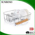 New arrival stainless steel folding dish drying rack sink organizer shelf kitchen holder