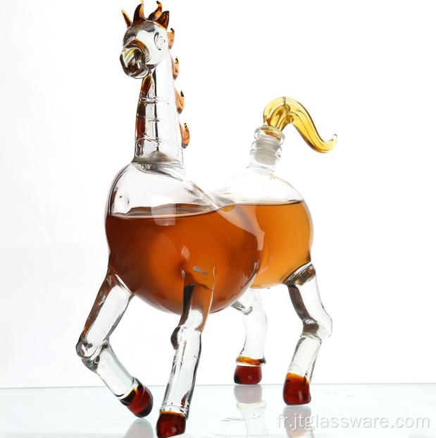 Carafe à liqueur et spiritueux en forme de cheval sur mesure