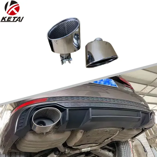 2016-2019 Stainless Steel RS4 Style Rear Bumper Tail Pipe for AUDI A4