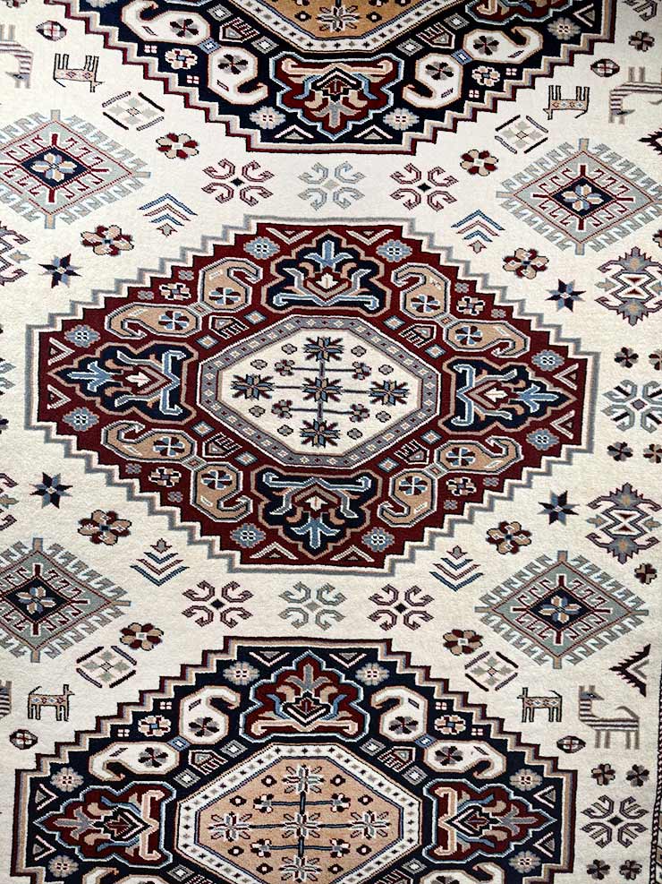 Red Symmetrical Pakistani Carpet