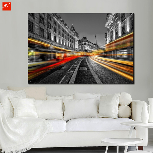 Black and White Downtown Wall Art Painting