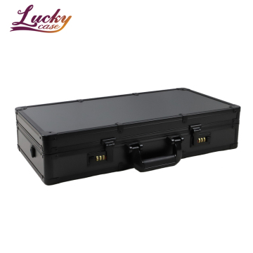 Lucky Barber Professional Black Aluminum Case for Clippers, Combs, and Trimmers