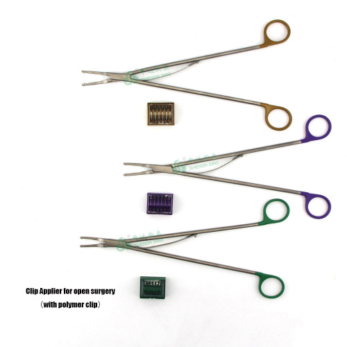 Surgical applier plastic clips applicator for open surgery