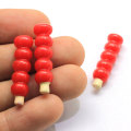 Candied Haw im chinesischen Stil in einem Stock geformtes Harz Flatback Cabochon Handmade Craft Decor Perlen Spacer Charms