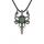 Retro Double Dragon Sword Style Pendant Necklace