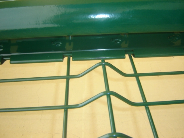 Green PVC Welded Mesh Fencing with V Bend