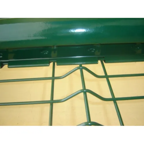 Cercado de malla soldada de PVC verde con V Bend