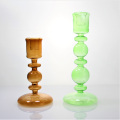 Bola Hijau Unik Conjoined Glass Candlestick Holder