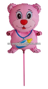Mini Balloons with cup and stick,bottle bear-DA011pink