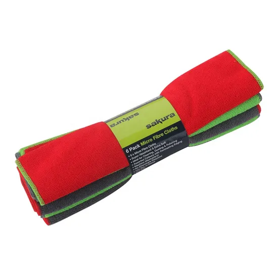 High-Quality Microfiber Cleaning Cloths: 6 Pack for Car Wash and Glass Dusting