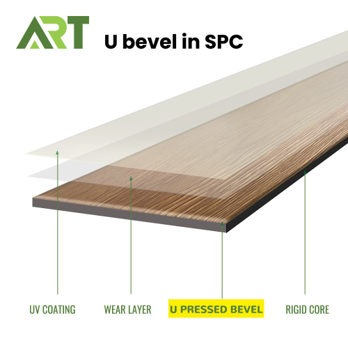 U Pressed Bevel in SPC flooring