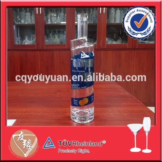 High clear decaled large novelty wine glass bottle