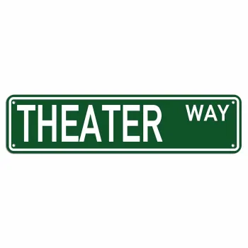 Vintage Theater Sign - Retro Aluminum Wall Decor for Home Bar or Garden