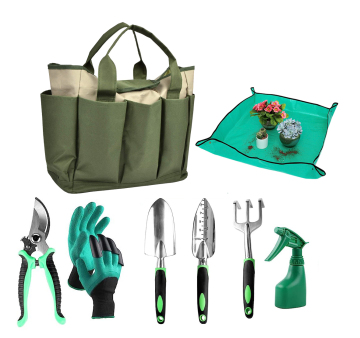 Attrezzi manuali in alluminio pesante kit di strumenti da giardino con accessori