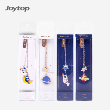 Wholesale Astronaut Space Metal Clip Bookmark with PVC Box