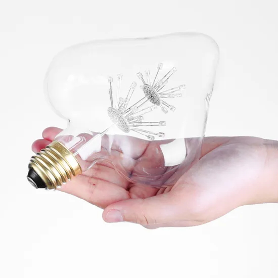 Vintage Amber Glass LED Starry Bottle Lamp with Filament Bulbs - ST64 Firework Design - E27 Screw Cap - Dimmable 3W Light