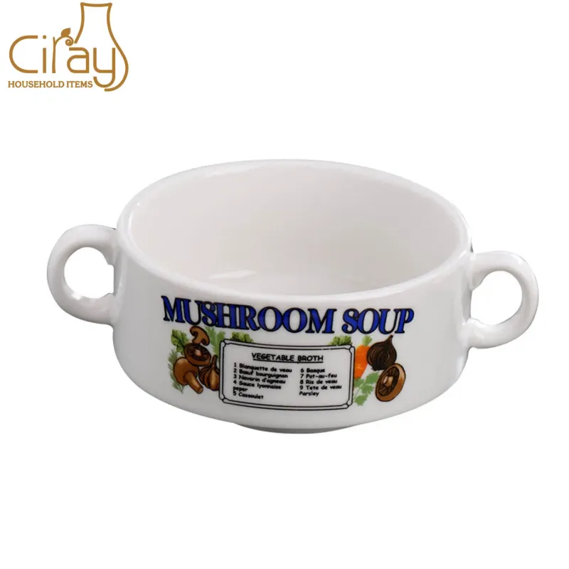 Retro American Thick Ceramic Bowl