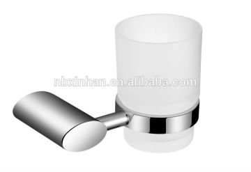 Contemporary styled,wall mounted brass tumbler holder