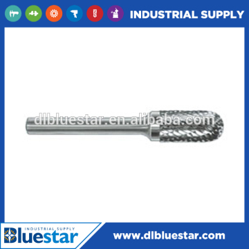 Shape C carbide burrs rotary files standard cut fine cut alu.cut double cut cylinder with radius end /WRC