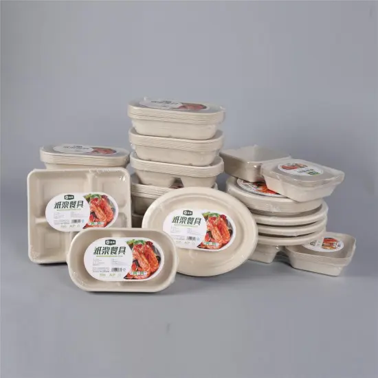 Bagasse Food Container Luxury Disposable Tableware Set