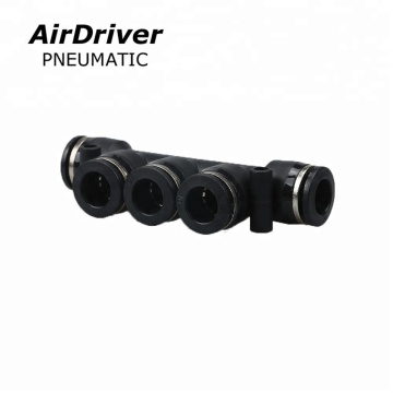 PK One Touch Plastic 5 Way Pipe تركيب موصل خرطوم الهوائي 8 مم