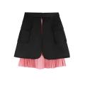Mini Skirt For Women Double-layered Pleated Outer Layer with Utility Pockets. Supplier