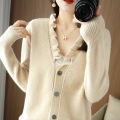 Alla ull New Jersey Cardigan -damer