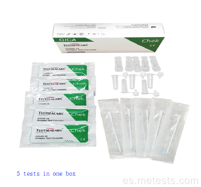 COVID-19 prueba de antígeno cassette-nasal (5pcs / caja)