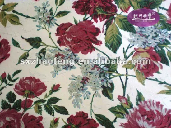 woven twill cotton printed velveteen fabric for bedding