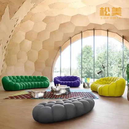 Curved Bubble Sofa in Roche Bobois Style