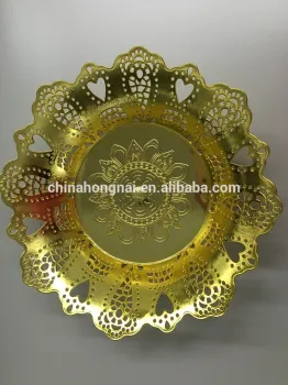 new design golden electroplating PP fruit tray/plate
