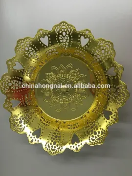 new design golden electroplating PP fruit tray/plate