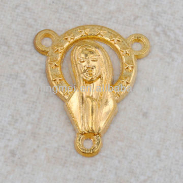 Gold plated Catholic Rosary Center piece